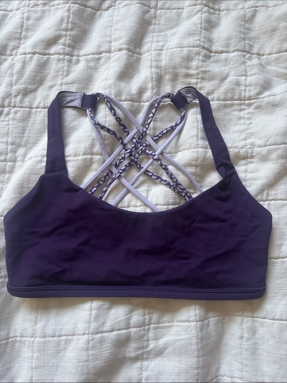 lululemon athletica Deep Purple Strappy Crossback Sports Bra